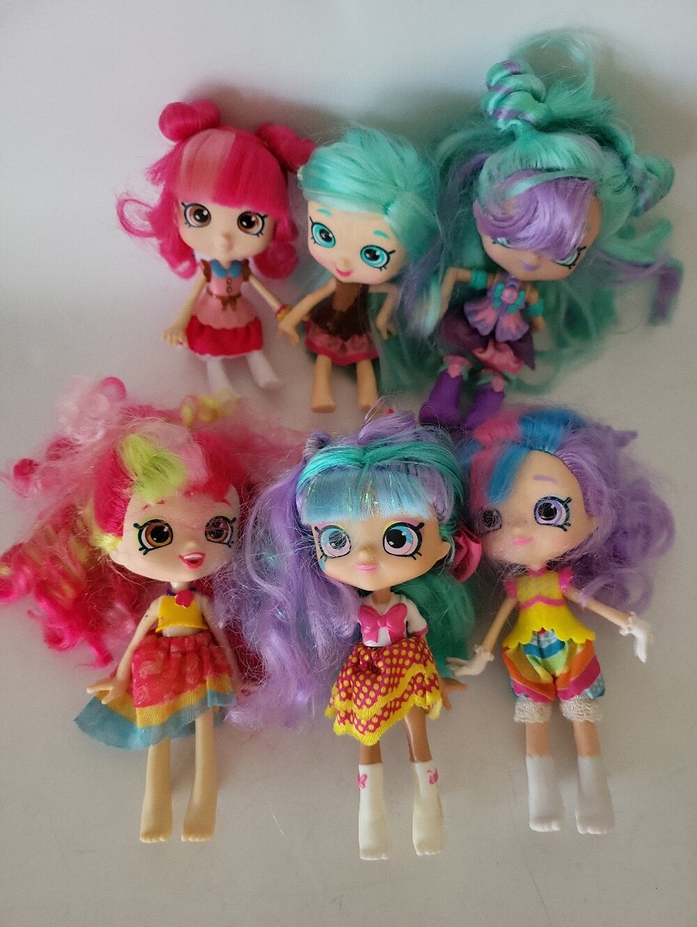Shopkins Shoppies Doll Mega Lot of 6 – Rainbow Kate & Friends